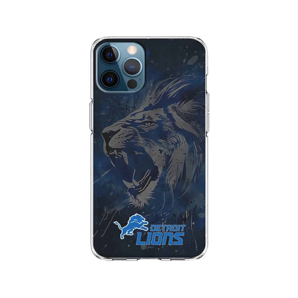NFL Detroit Lions Roar iPhone 13 Pro Case-Clear Soft Case-Xtracase