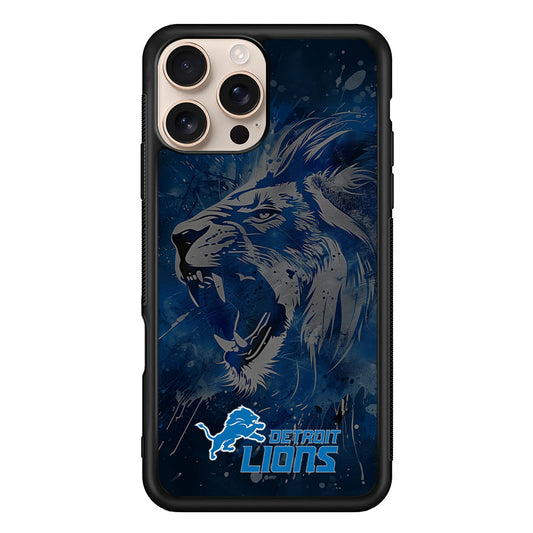 NFL Detroit Lions Roar iPhone 16 Pro Max Case - iPhone 16 Pro Max