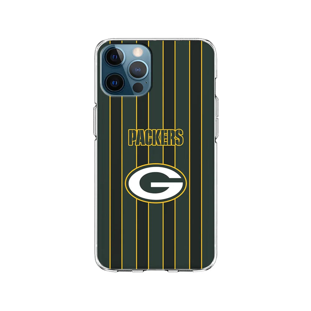 NFL Green Bay Packers Yellow Line iPhone 13 Pro Case-Clear Soft Case-Xtracase