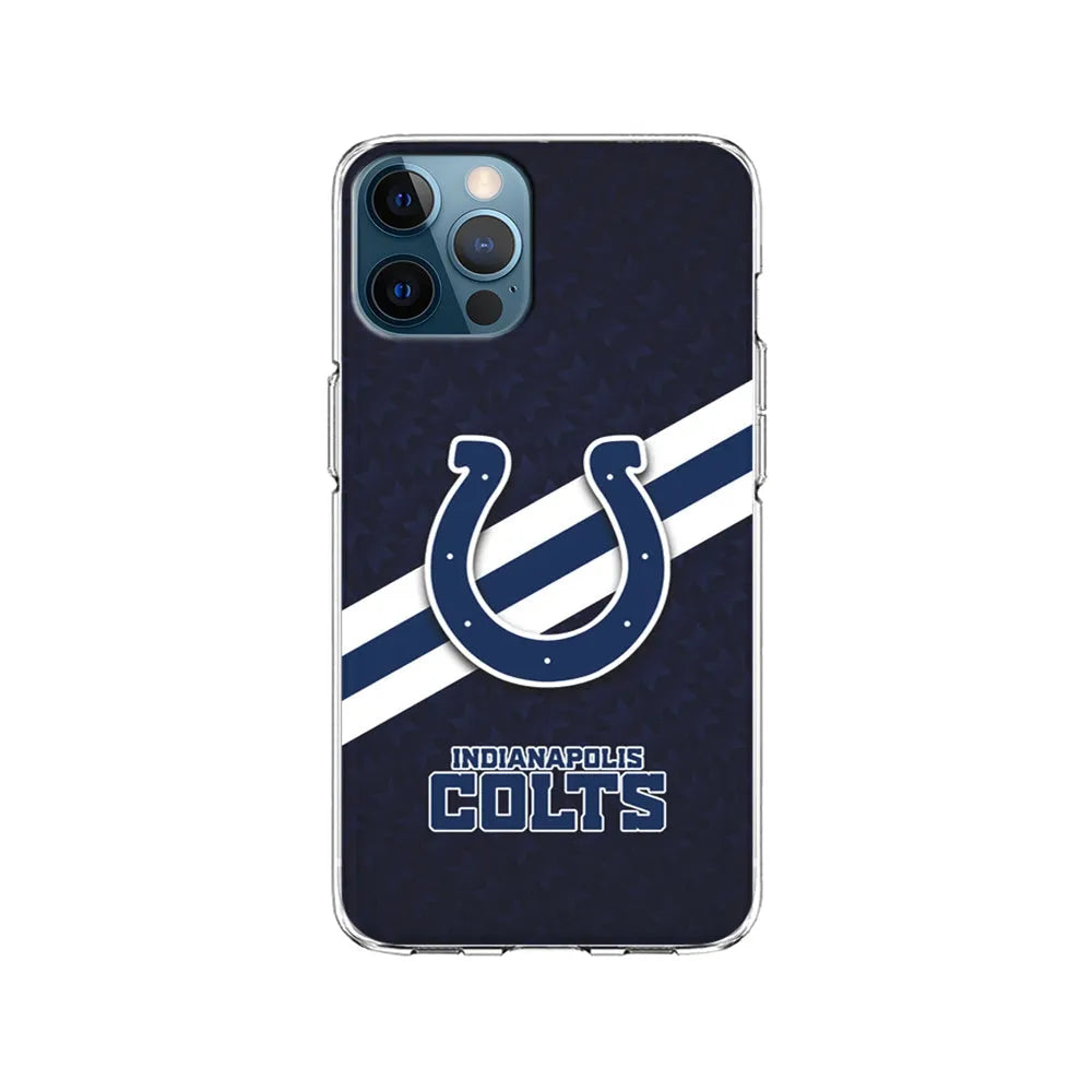 NFL Indianapolis Colts Stripe iPhone 13 Pro Case-Clear Soft Case-Xtracase