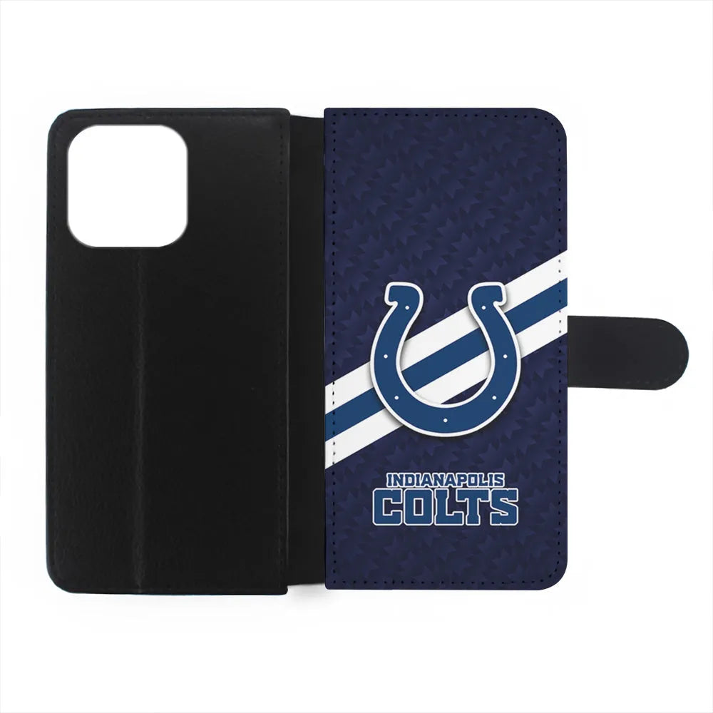 NFL Indianapolis Colts Stripe iPhone 13 Pro Case-Flip Wallet Case-Xtracase