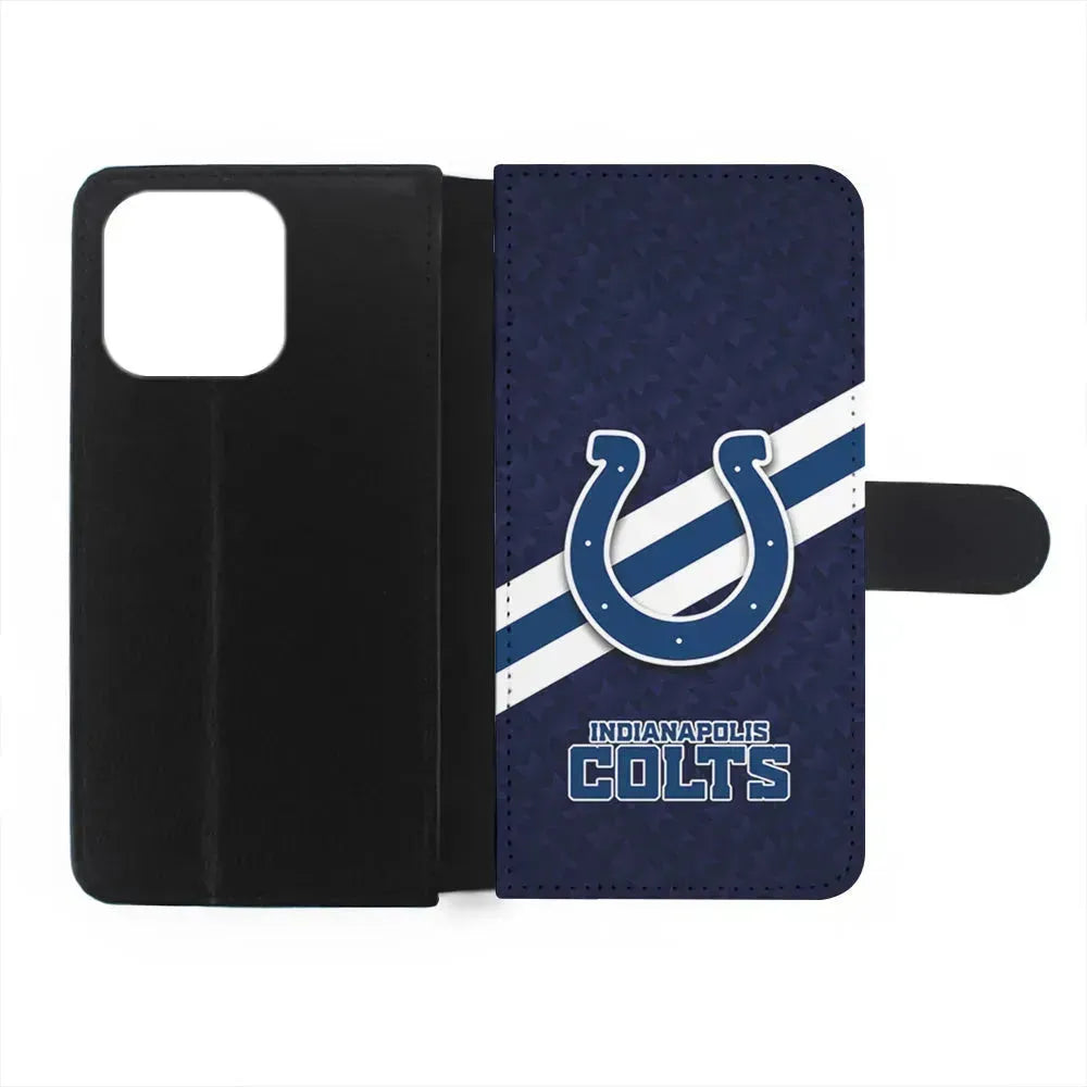 NFL Indianapolis Colts Stripe iPhone 15 Pro Max Case-Flip Wallet Case-Xtracase