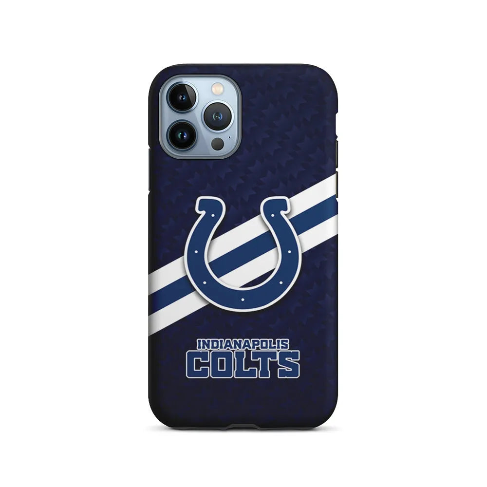 NFL Indianapolis Colts Stripe iPhone 13 Pro Case-2 in 1 Tough Case-Xtracase