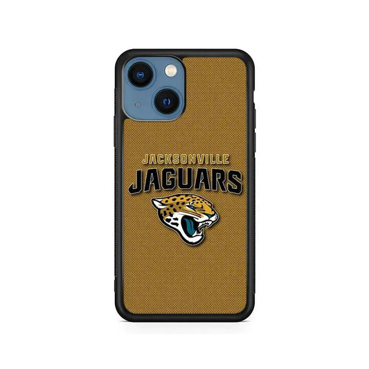 NFL Jacksonville Jaguars Logo iPhone 13 Mini Case-Rubber / Black (2D Case)-Xtracase