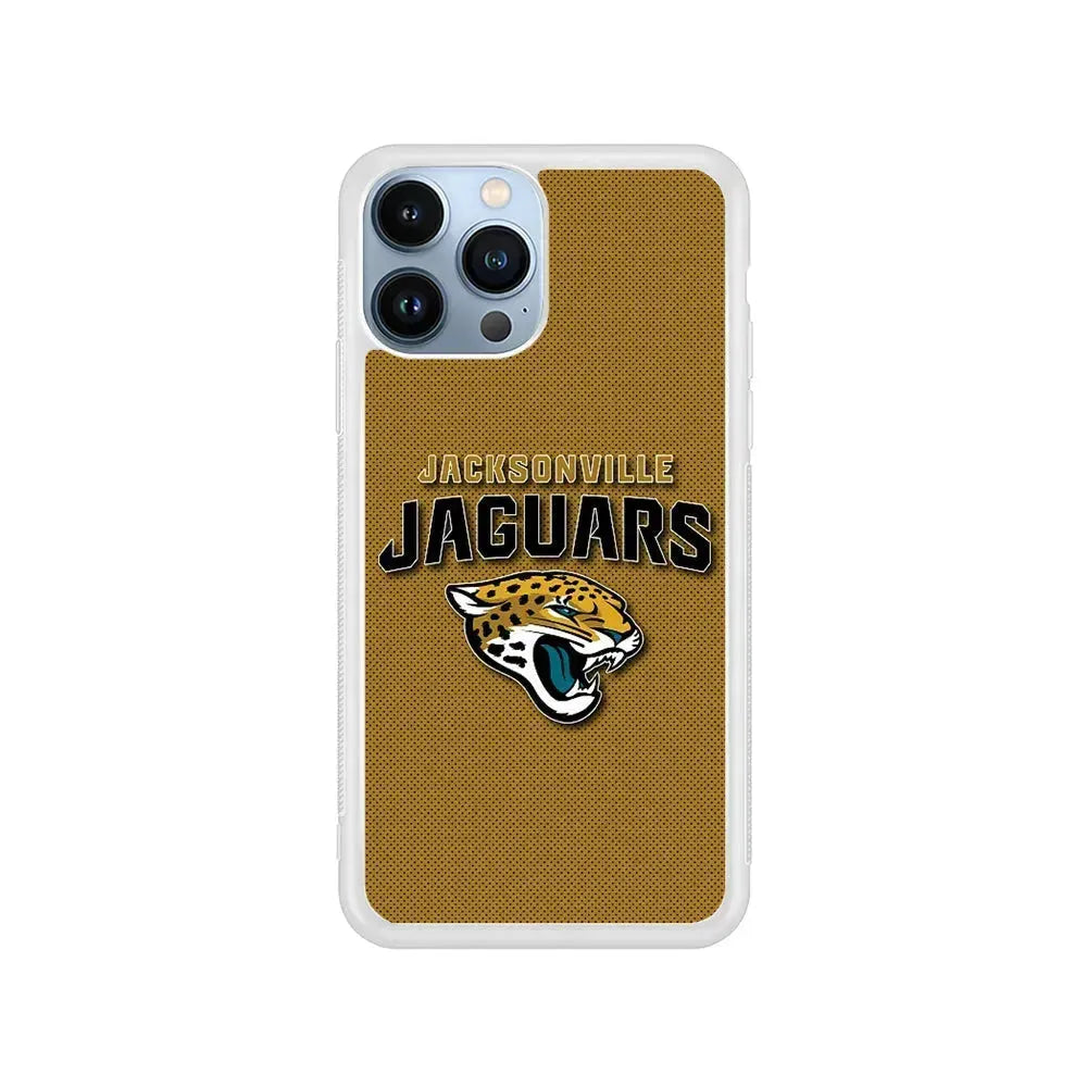 NFL Jacksonville Jaguars Logo iPhone 15 Pro Max Case-Rubber / White (2D Case)-Xtracase