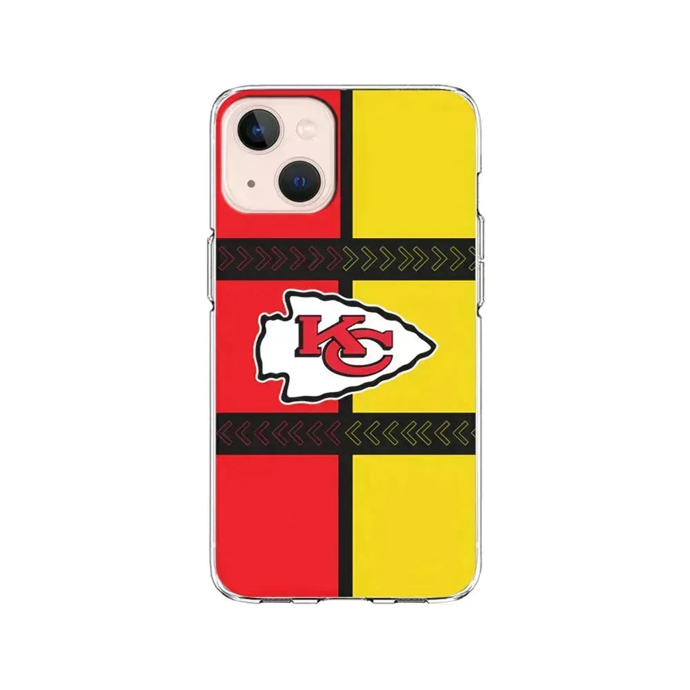 NFL Kansas City Chiefs Colorful iPhone 13 Mini Case-Clear Soft Case-Xtracase