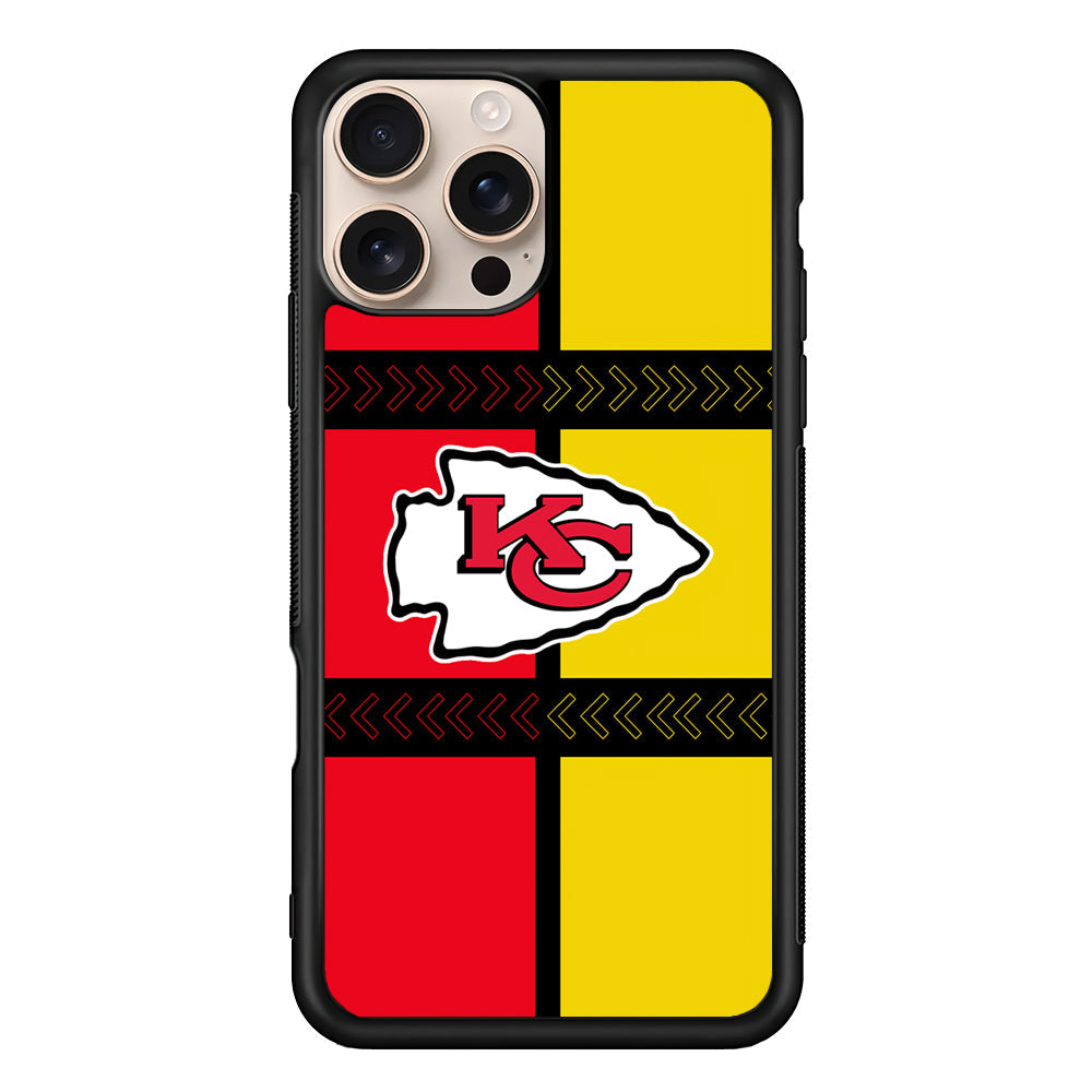NFL Kansas City Chiefs Colorful iPhone 16 Pro Max Case - iPhone 16 Pro Max