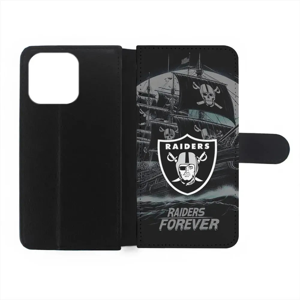 NFL Las Vegas Raiders Forever iPhone 15 Pro Max Case-Flip Wallet Case-Xtracase
