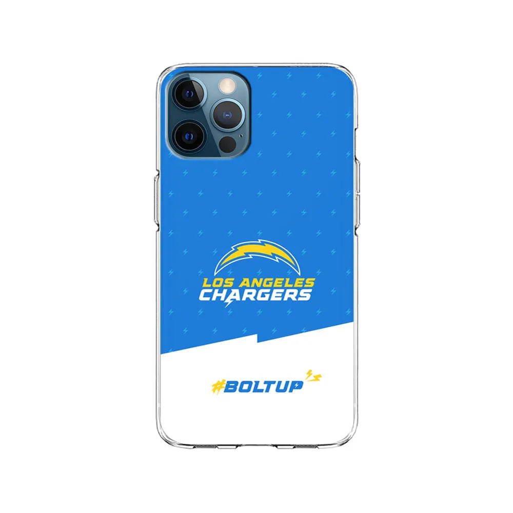 NFL Los Angeles Chargers Pattern iPhone 13 Pro Case-Clear Soft Case-Xtracase