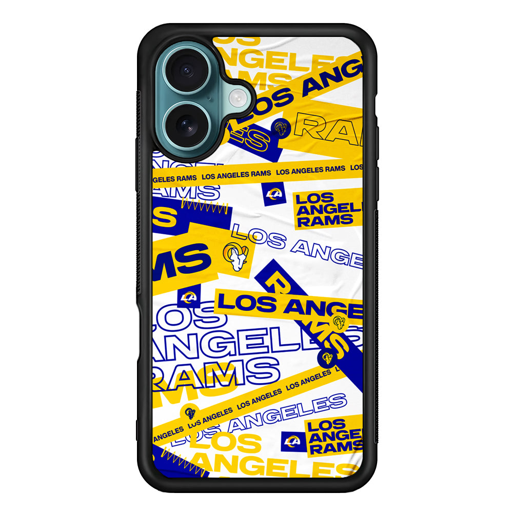 NFL Los Angeles Rams Logo Pattern iPhone 16 Case - Xtracase