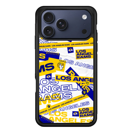 NFL Los Angeles Rams Logo Pattern iPhone 17 Pro Case - Xtracase