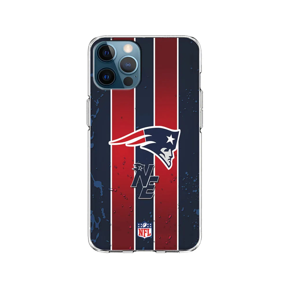 NFL New England Patriots Flag Line iPhone 13 Pro Case-Clear Soft Case-Xtracase
