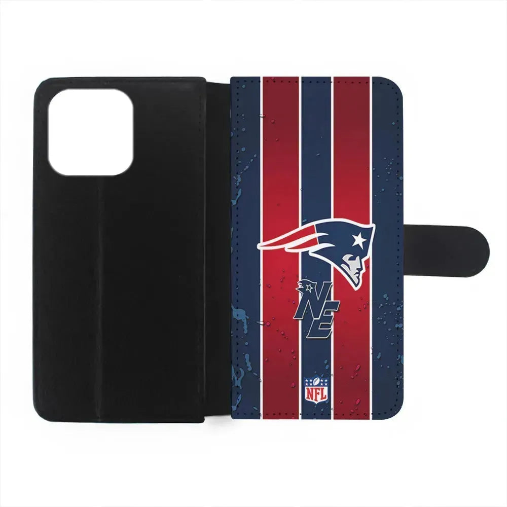 NFL New England Patriots Flag Line iPhone 15 Pro Max Case-Flip Wallet Case-Xtracase