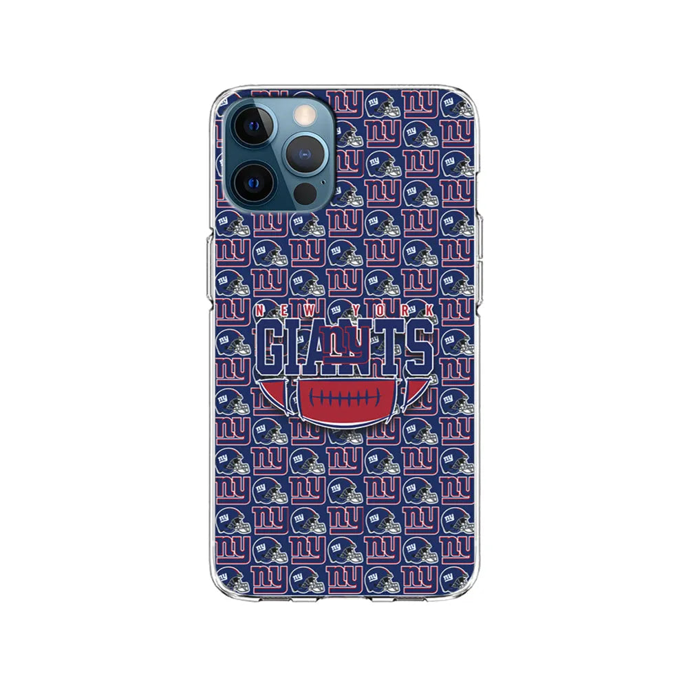 NFL New York Giants Wall Patern iPhone 13 Pro Case-Clear Soft Case-Xtracase