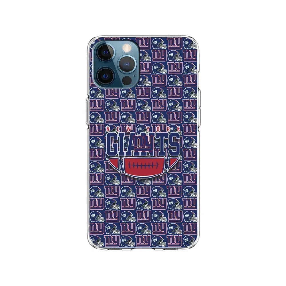 NFL New York Giants Wall Patern iPhone 15 Pro Max Case-Clear Soft Case-Xtracase