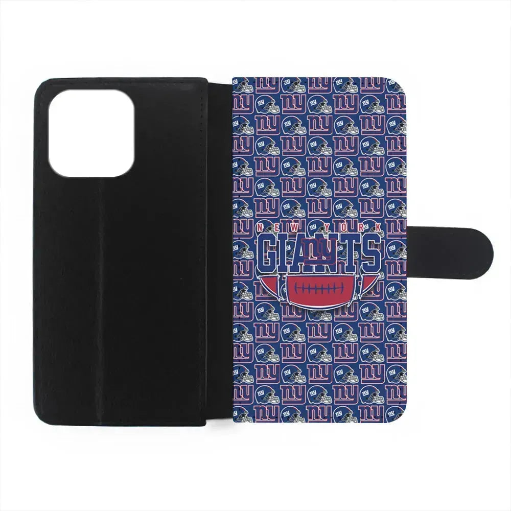 NFL New York Giants Wall Patern iPhone 15 Pro Max Case-Flip Wallet Case-Xtracase