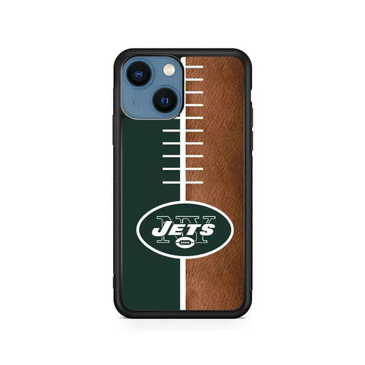 NFL New York Jets Logo iPhone 13 Mini Case-Rubber / Black (2D Case)-Xtracase
