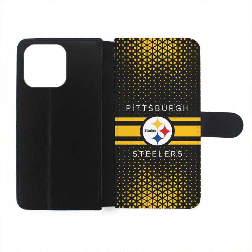 NFL Pittsburgh Steelers Logo iPhone 13 Pro Case-Flip Wallet Case-Xtracase