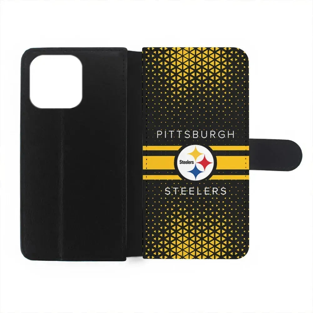 NFL Pittsburgh Steelers Logo iPhone 15 Pro Max Case-Flip Wallet Case-Xtracase