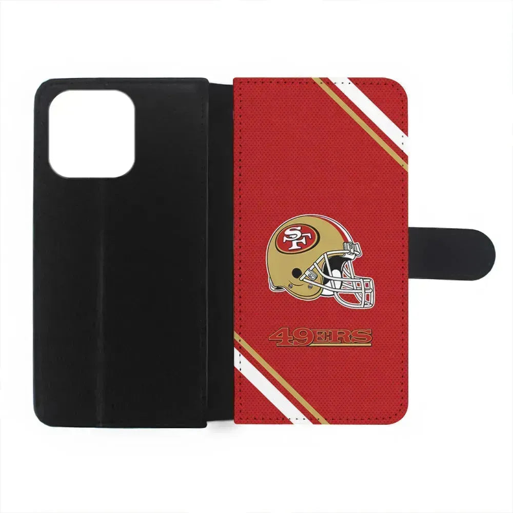 NFL San Francisco 49ers Helmet iPhone 13 Mini Case-Flip Wallet Case-Xtracase