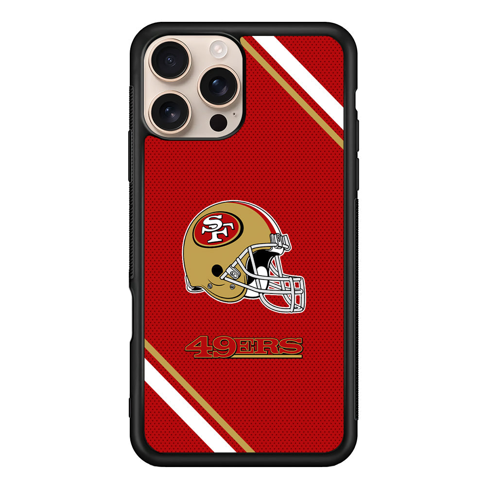 NFL San Francisco 49ers Helmet iPhone 16 Pro Max Case - iPhone 16 Pro Max