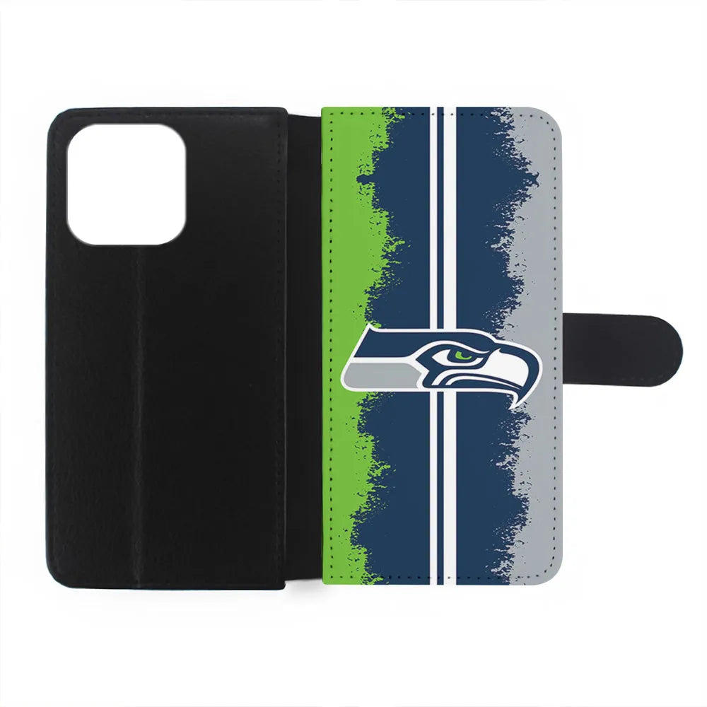 NFL Seattle Seahawks Team iPhone 13 Pro Case-Flip Wallet Case-Xtracase