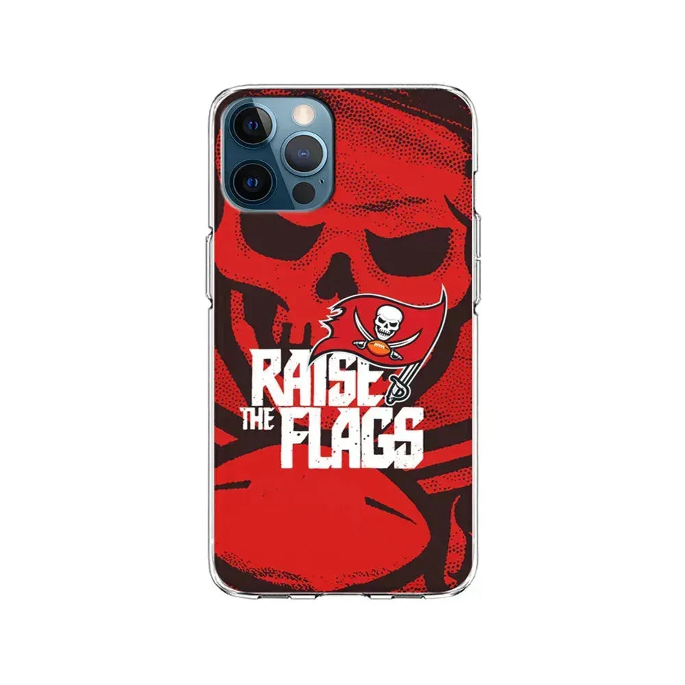 NFL Tampa Bay Buccaneers Flags iPhone 15 Pro Max Case-Clear Soft Case-Xtracase