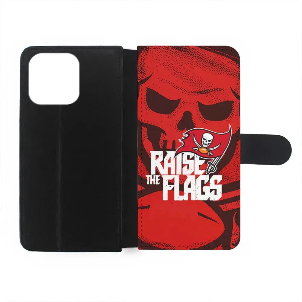 NFL Tampa Bay Buccaneers Flags iPhone 15 Pro Max Case-Flip Wallet Case-Xtracase