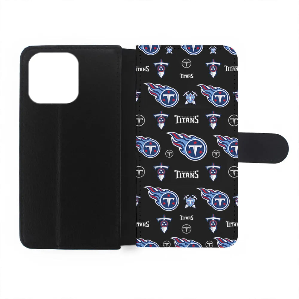 NFL Tennessee Titans Pattern iPhone 13 Pro Case-Flip Wallet Case-Xtracase