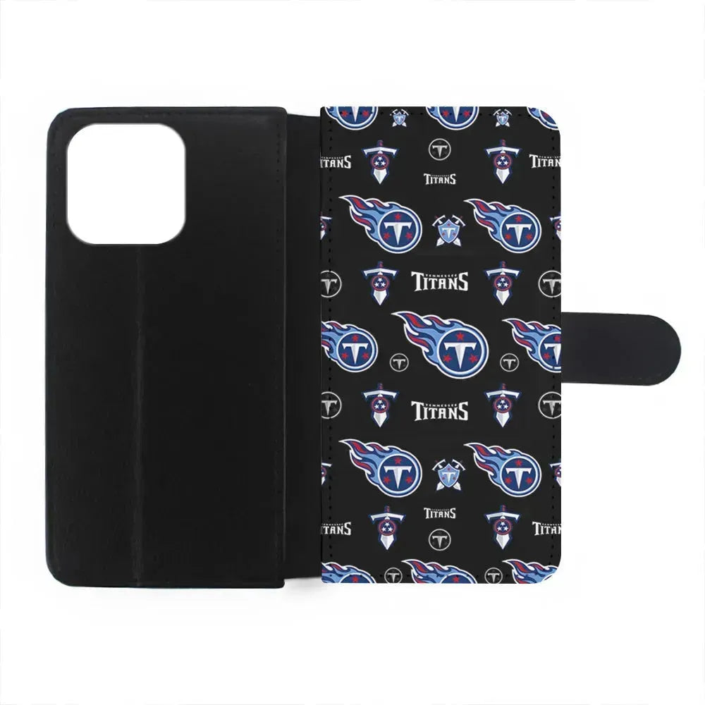 NFL Tennessee Titans Pattern iPhone 15 Pro Max Case-Flip Wallet Case-Xtracase