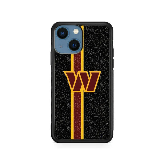 NFL Washington Commanders Freckles iPhone 13 Mini Case-Rubber / Black (2D Case)-Xtracase