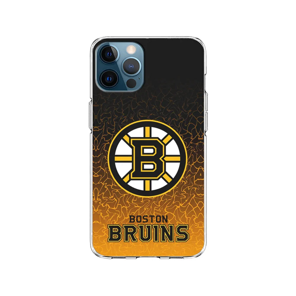 NHL Boston Bruins Team iPhone 13 Pro Max Case-Clear Soft Case-Xtracase