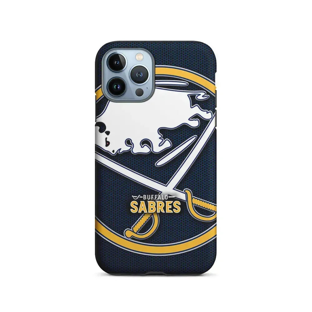 NHL Buffalo Sabres Logo iPhone 15 Pro Max Case-2 in 1 Tough Case-Xtracase