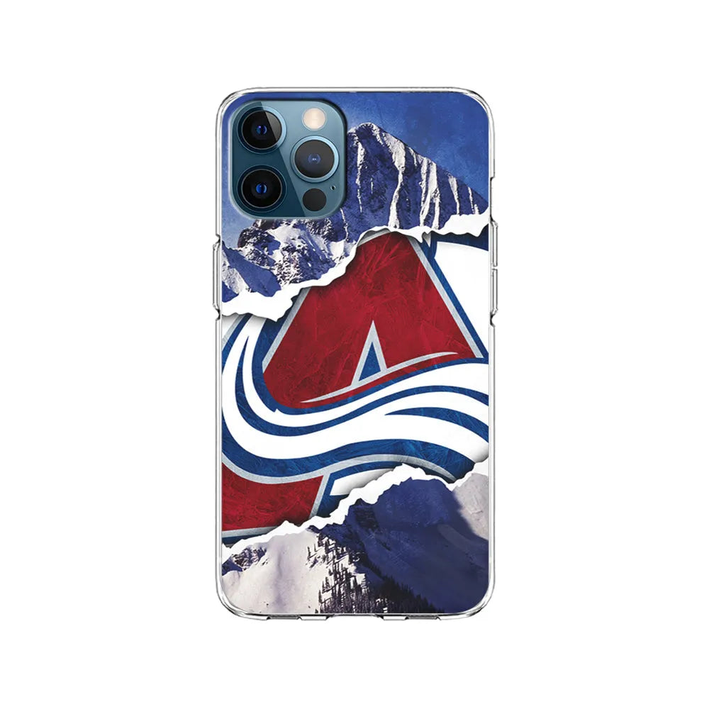 NHL Colorado Avalanche Mountains iPhone 13 Pro Case-Clear Soft Case-Xtracase
