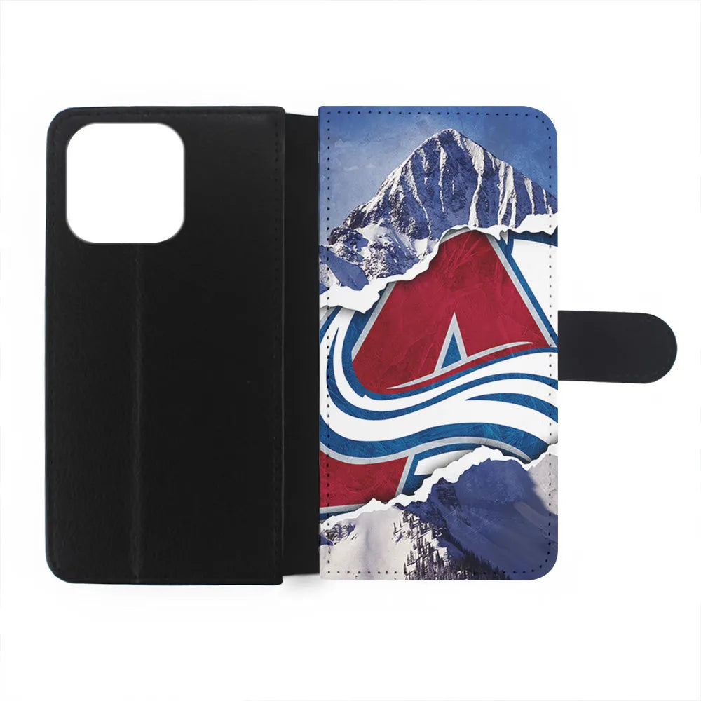 NHL Colorado Avalanche Mountains iPhone 13 Pro Case-Flip Wallet Case-Xtracase