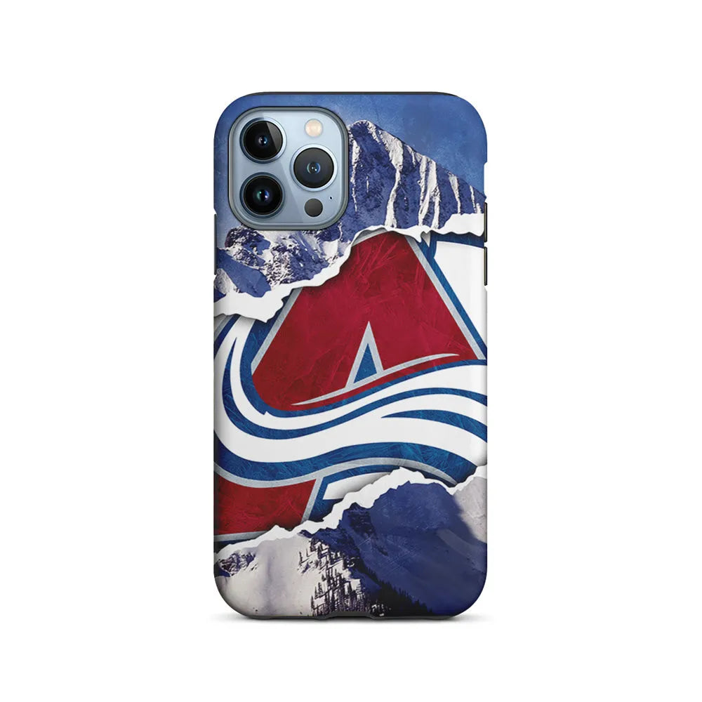 NHL Colorado Avalanche Mountains iPhone 13 Pro Case-2 in 1 Tough Case-Xtracase