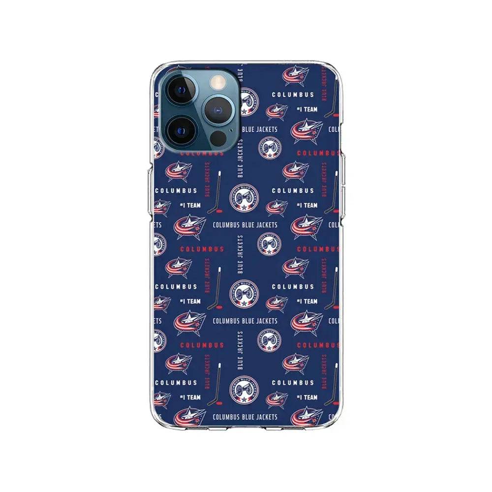 NHL Columbus Blue Jackets Design iPhone 15 Pro Max Case-Clear Soft Case-Xtracase