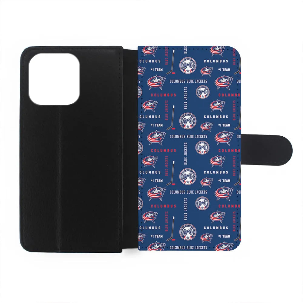 NHL Columbus Blue Jackets Design iPhone 13 Pro Max Case-Flip Wallet Case-Xtracase