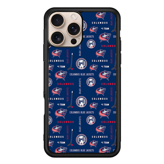 NHL Columbus Blue Jackets Design iPhone 16 Pro Max Case - iPhone 16 Pro Max