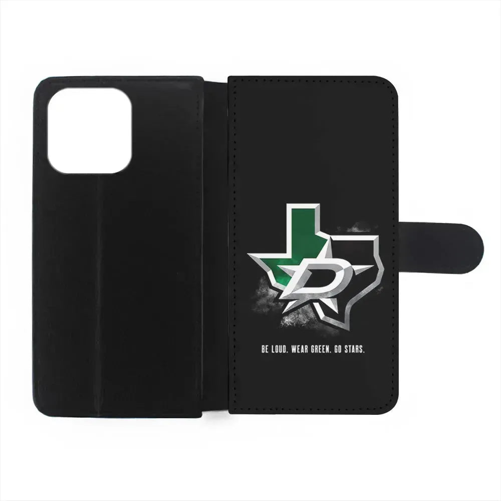 NHL Dallas Stars Be Loud iPhone 15 Pro Max Case-Flip Wallet Case-Xtracase