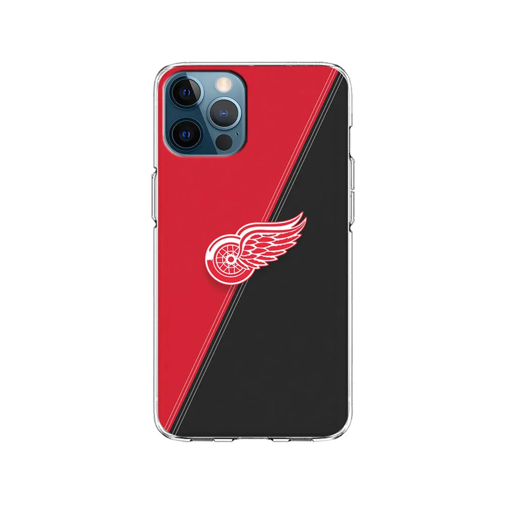 NHL Detroit Red Wings Logo iPhone 13 Pro Case-Clear Soft Case-Xtracase