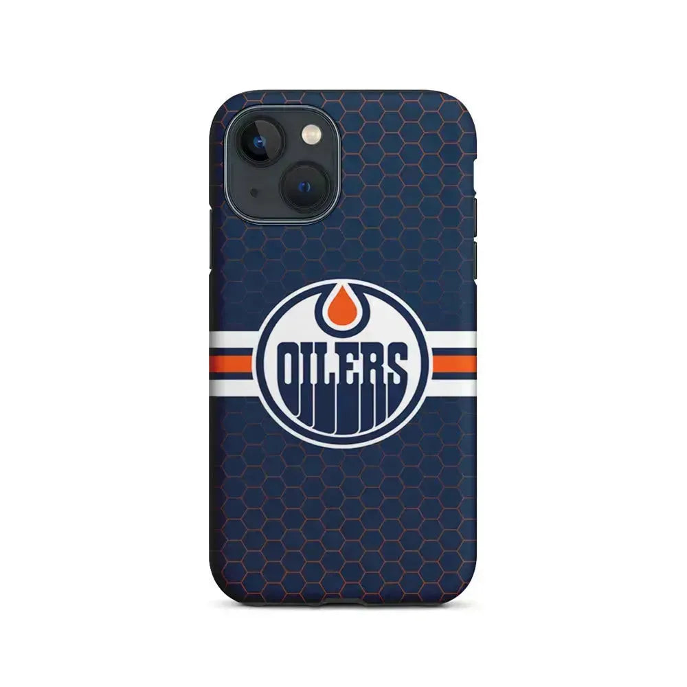 NHL Edmonton Oilers Logo iPhone 13 Mini Case-2 in 1 Tough Case-Xtracase