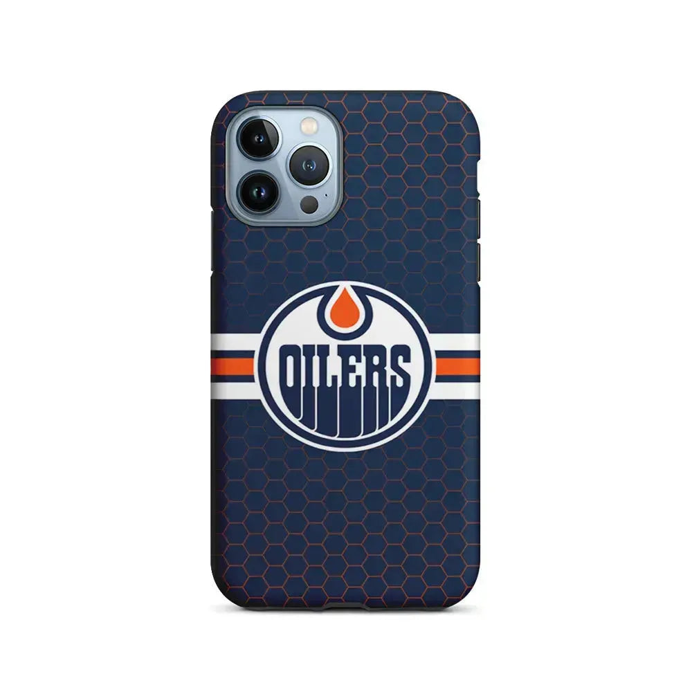 NHL Edmonton Oilers Logo iPhone 15 Pro Max Case-2 in 1 Tough Case-Xtracase
