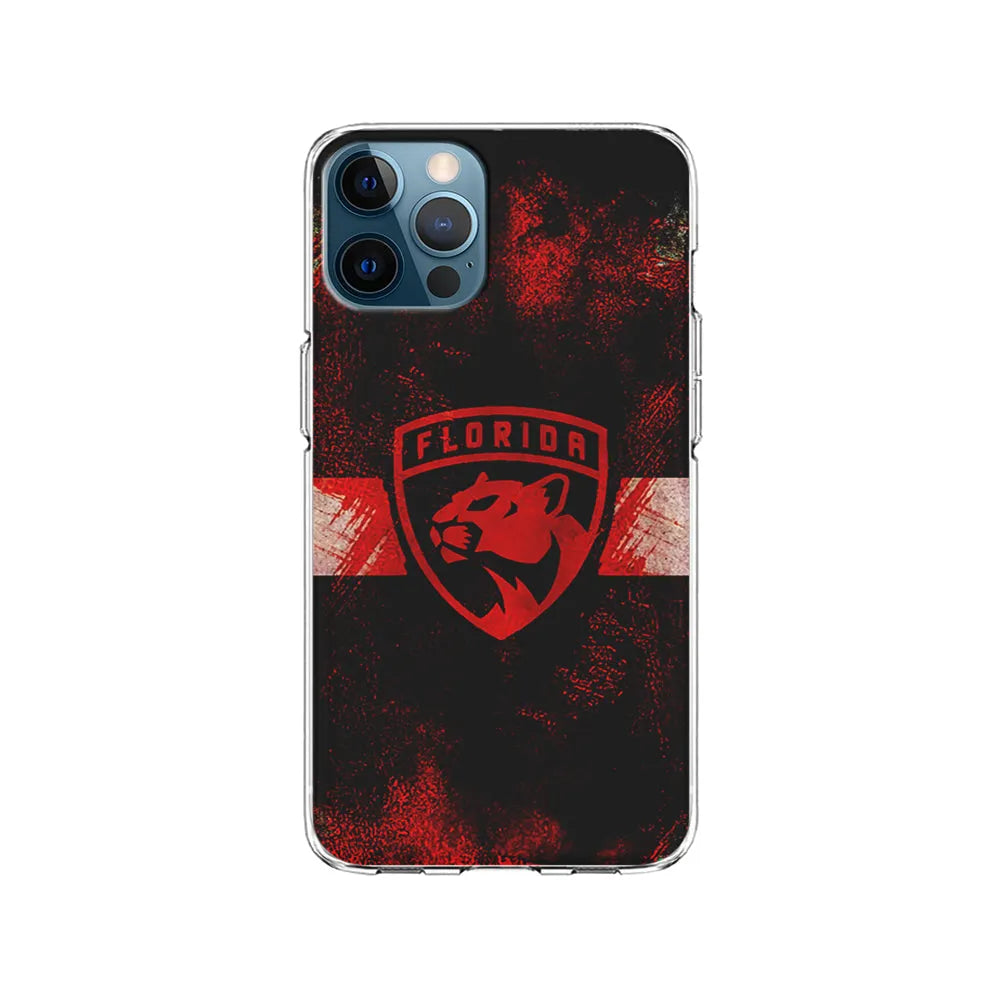 NHL Florida Panthers Abstract iPhone 13 Pro Case-Clear Soft Case-Xtracase