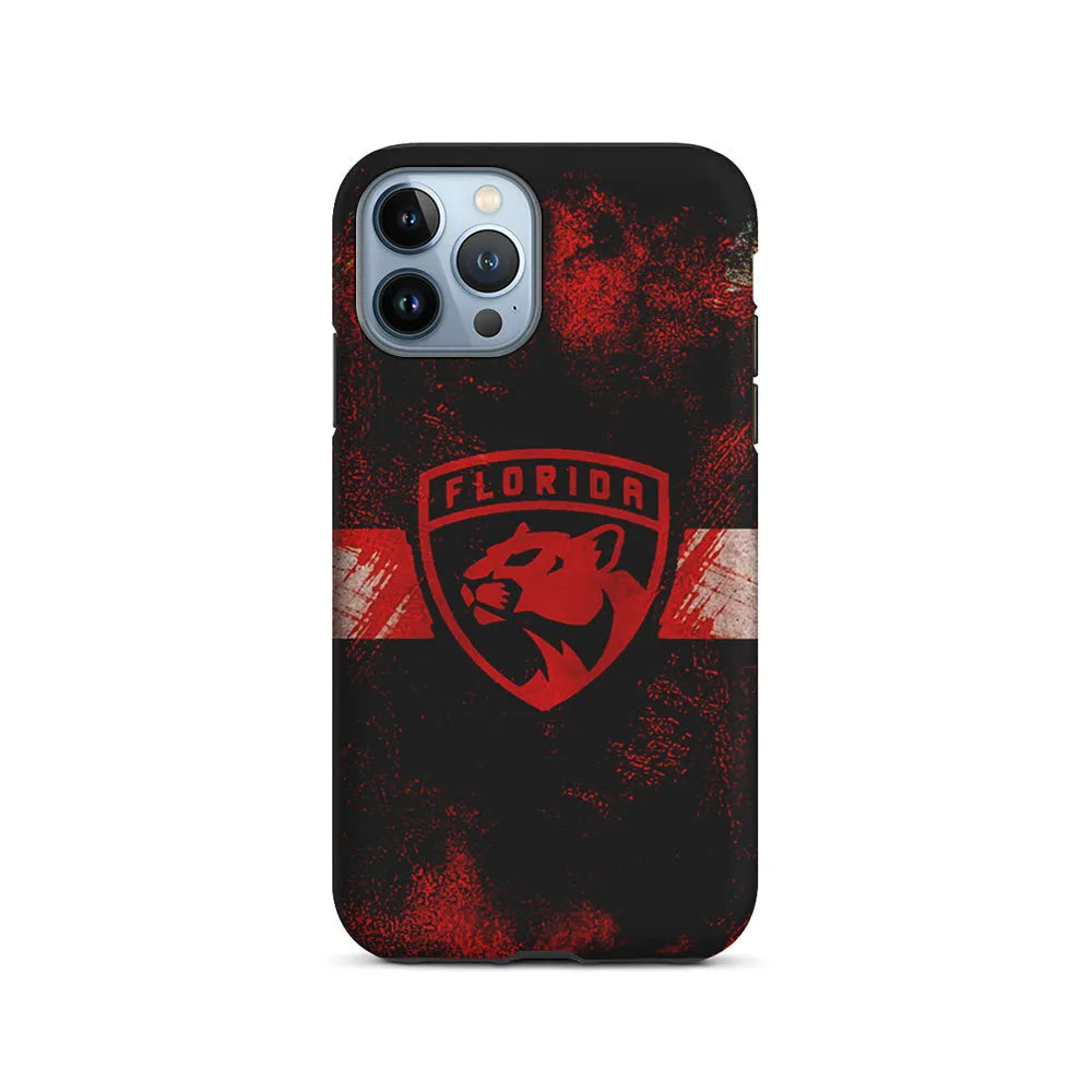 NHL Florida Panthers Abstract iPhone 13 Pro Case-2 in 1 Tough Case-Xtracase