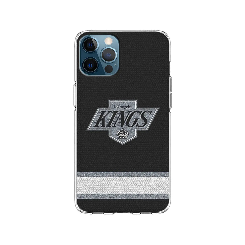 NHL Los Angeles Kings Pattern iPhone 13 Pro Case-Clear Soft Case-Xtracase