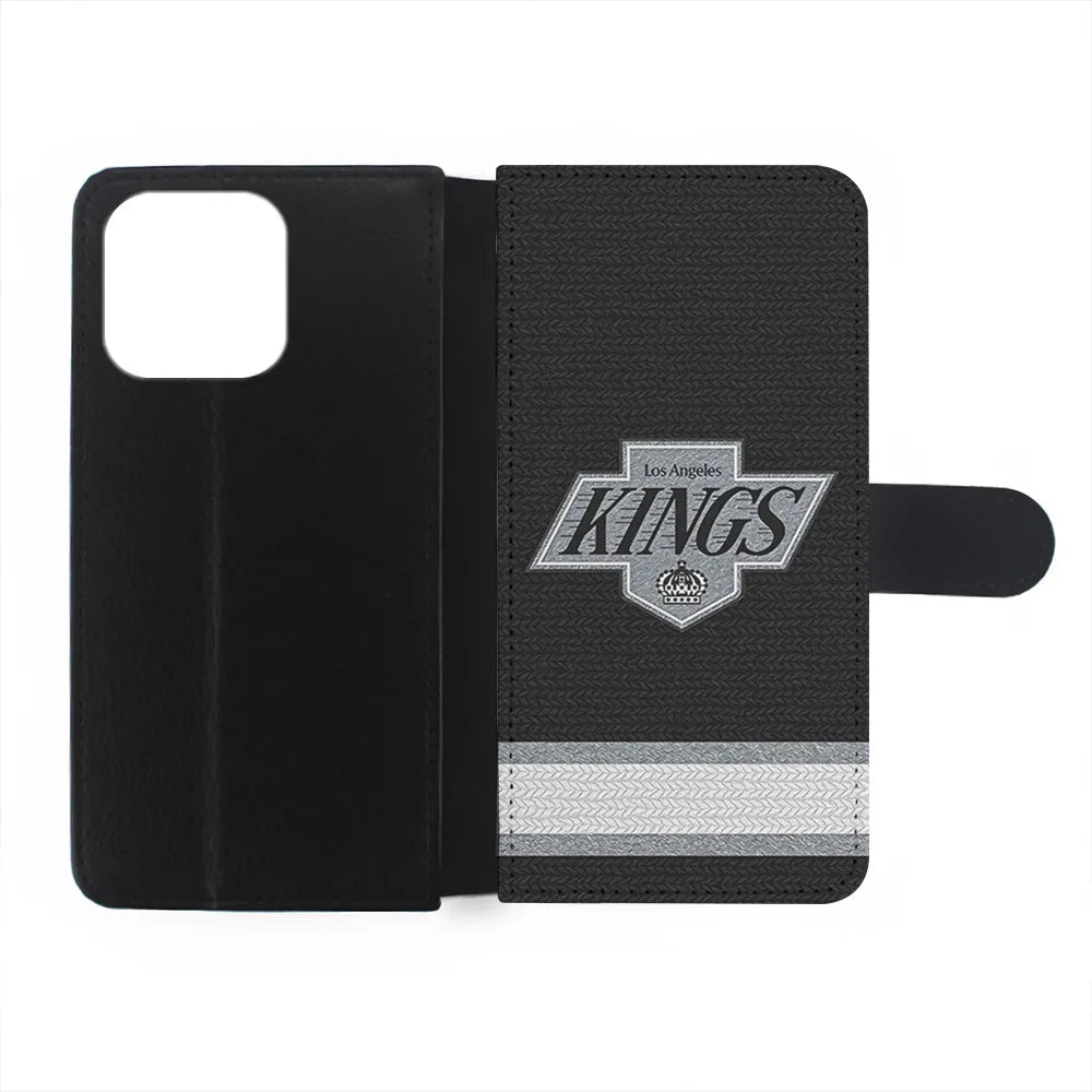 NHL Los Angeles Kings Pattern iPhone 13 Pro Case-Flip Wallet Case-Xtracase