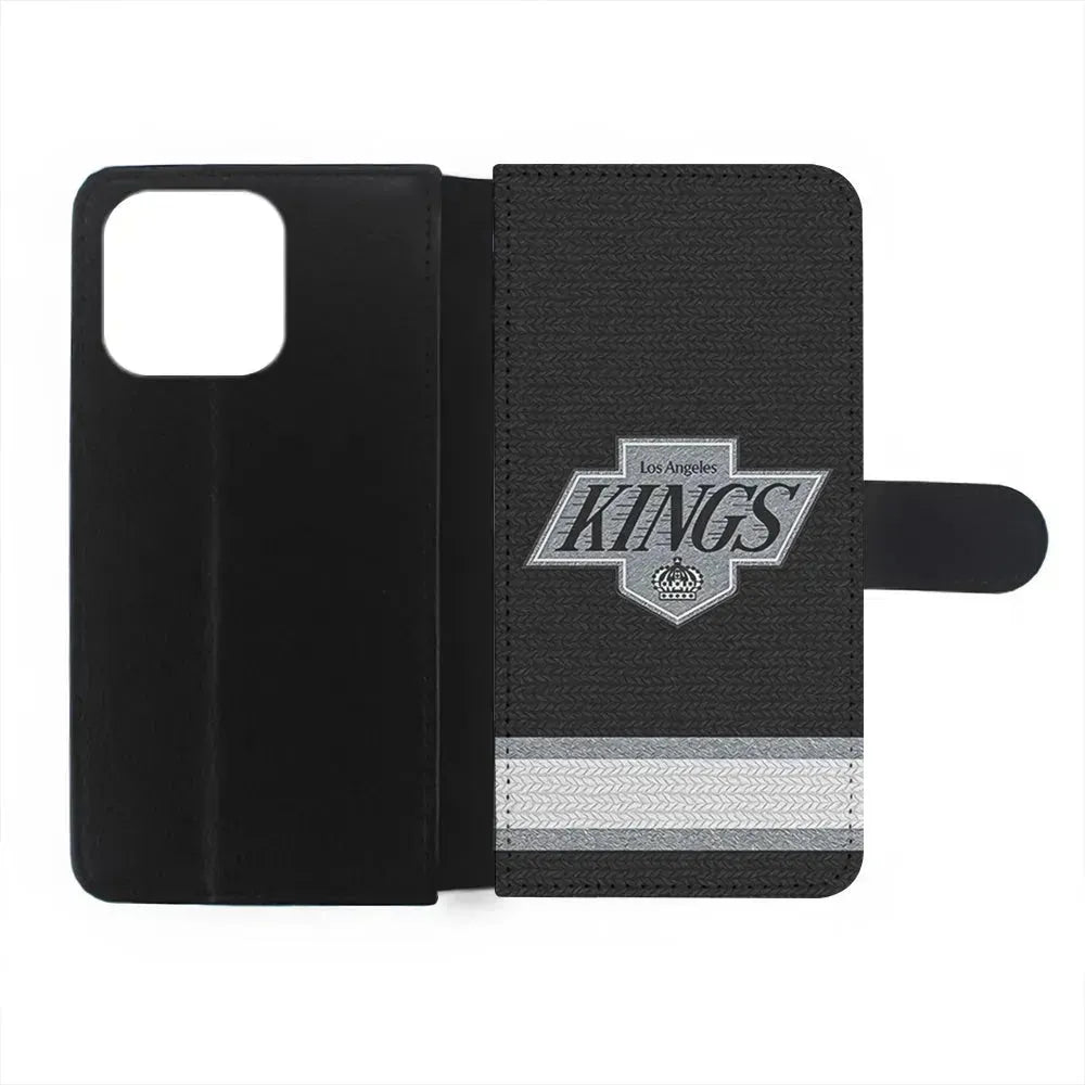 NHL Los Angeles Kings Pattern iPhone 15 Pro Max Case-Flip Wallet Case-Xtracase