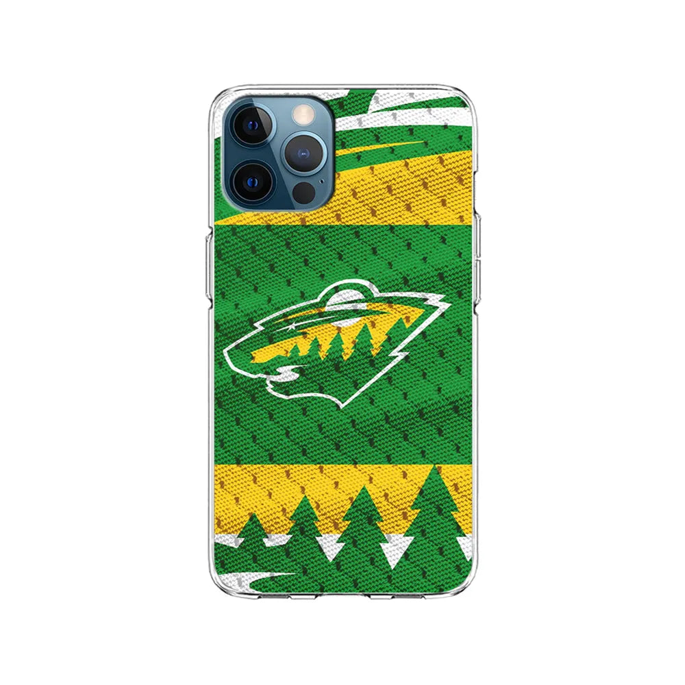 NHL Minnesota Wild Jersey iPhone 13 Pro Max Case-Clear Soft Case-Xtracase