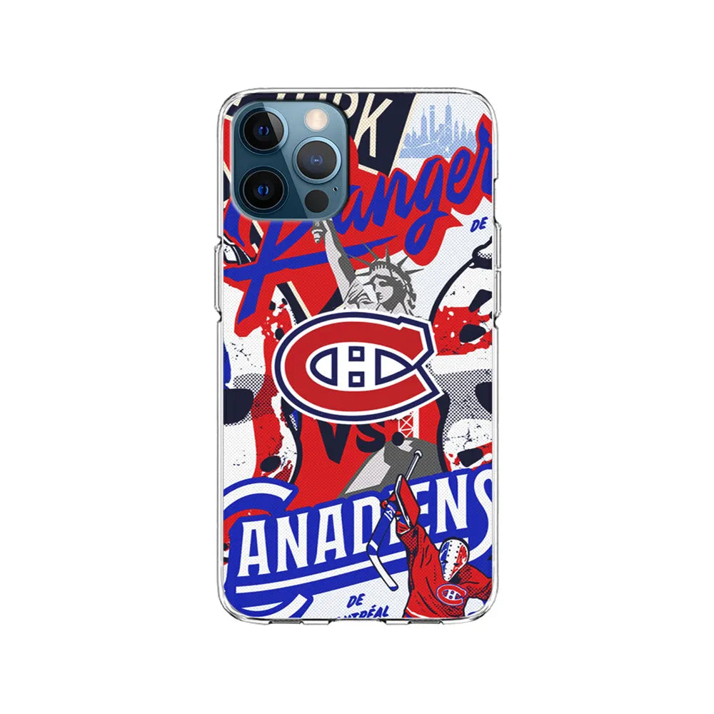 NHL Montreal Canadiens Rangers iPhone 13 Pro Max Case-Clear Soft Case-Xtracase